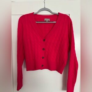 J. Crew Women's Vibrant Pink Cardigan